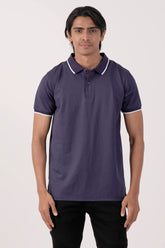 Men Polo Shirt (Navy Stripe)