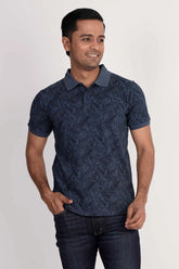 Men Polo Shirt (Blue Print)