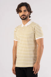 Men's Polo Shirt (Olive Stripe)
