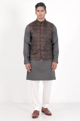 Men Vest (Black-Brown)