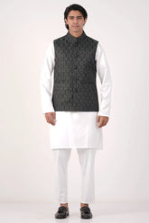 Men Vest (Black Green)