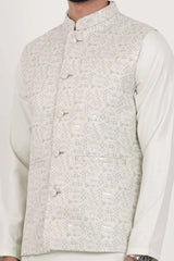 Men's Vest & Premium Panjabi Set (Lt. Green)