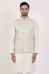 Men's Vest & Premium Panjabi Set (Lt. Green)