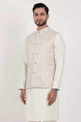 Men's Vest & Premium Panjabi Set (Lt. Green)