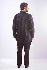 Men's Vest & Panjabi 3pc Set (Black)