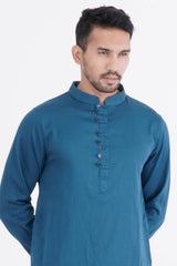 Men's Panjabi (Prussian Blue)