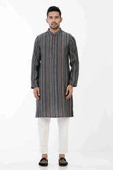 Men's Panjabi (Navy Stripe)
