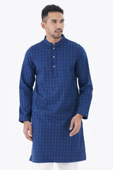 Men Panjabi (Navy Check)
