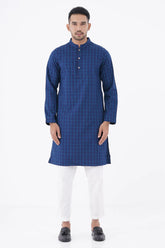Men Panjabi (Navy Check)