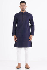 Men Panjabi (Purple Check)