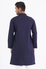 Men Panjabi (Purple Check)