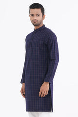 Men Panjabi (Purple Check)
