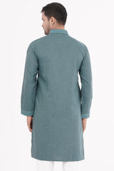Men's Panjabi (Bluish Green)