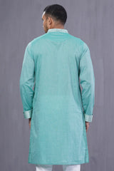 Men Premium Panjabi (Green)