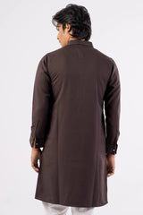 Men's Premium Panjabi (Dark Mulberry)