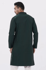 Men Premium Panjabi (Forest Green)