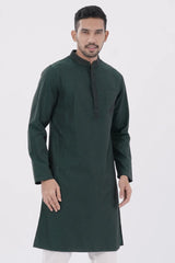 Men Premium Panjabi (Forest Green)