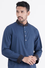 Men's Premium Panjabi (Prussian Blue)
