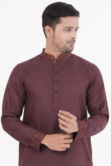 Men's Premium Panjabi (Maroon)