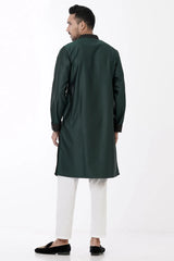 Men's Premium Panjabi (Green Black)