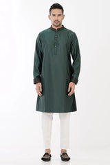 Men's Premium Panjabi (Green Black)