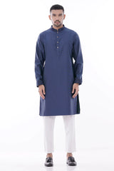 Men's Premium Panjabi (Purplish Blue)