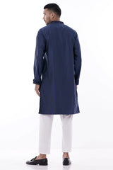 Men's Premium Panjabi (Purplish Blue)