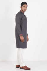 Men Premium Panjabi (Purplish Grey)