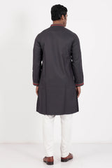 Men Premium Panjabi (Purplish Grey)