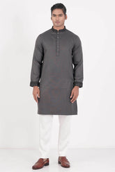 Men Premium Panjabi (Black Grey)