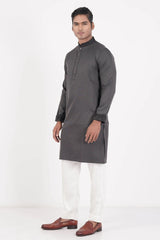 Men Premium Panjabi (Black Grey)