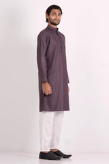 Men's Premium Panjabi (Purplish Brown)