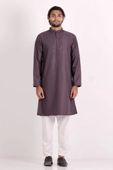 Men's Premium Panjabi (Purplish Brown)