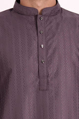 Men's Premium Panjabi (Purplish Brown)