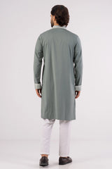 Men's Premium Panjabi (Greenish Grey)