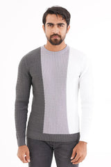 Men's Sweater (Grey White)