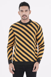 Men's Sweater (Yellow-Black)