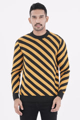 Men's Sweater (Yellow-Black)