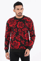 Men's Sweater (Black Floral)