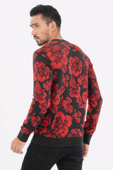 Men's Sweater (Black Floral)