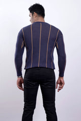 Men's Sweater (Navy Stripe)