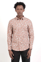 Men's Casual Shirt (Brown Printed)