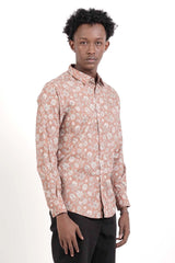 Men's Casual Shirt (Brown Printed)