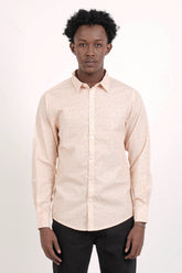 Men's Casual Shirt (Orange Printed)