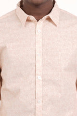 Men's Casual Shirt (Orange Printed)