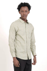 Men's Casual Shirt (Green Printed)