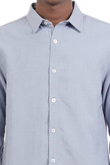 Men's Casual Shirt (Greyish Blue)