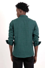Men's Casual Shirt (Dark Green)