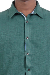 Men's Casual Shirt (Dark Green)