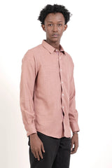 Men's Casual Shirt (Red Wood)